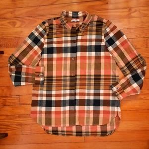 Madewell Tan Flannel Shirt